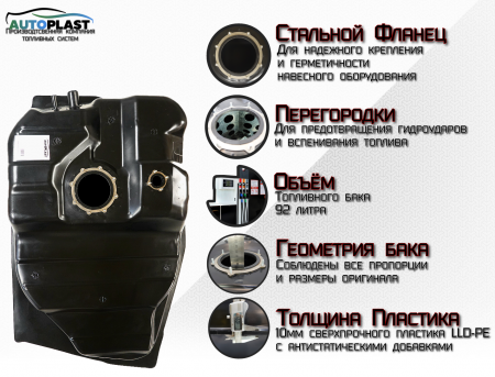 Топливный бак для Toyota Land Cruiser 100 -Lexus LX470 (ост)